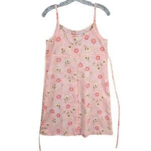 Chilli Peppers Floral Babydoll Dress Size M 100%Rayon Summer Feminine Sleeveless